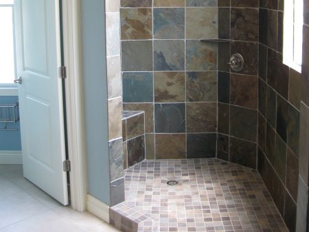 Natural Slate Shower with Seat